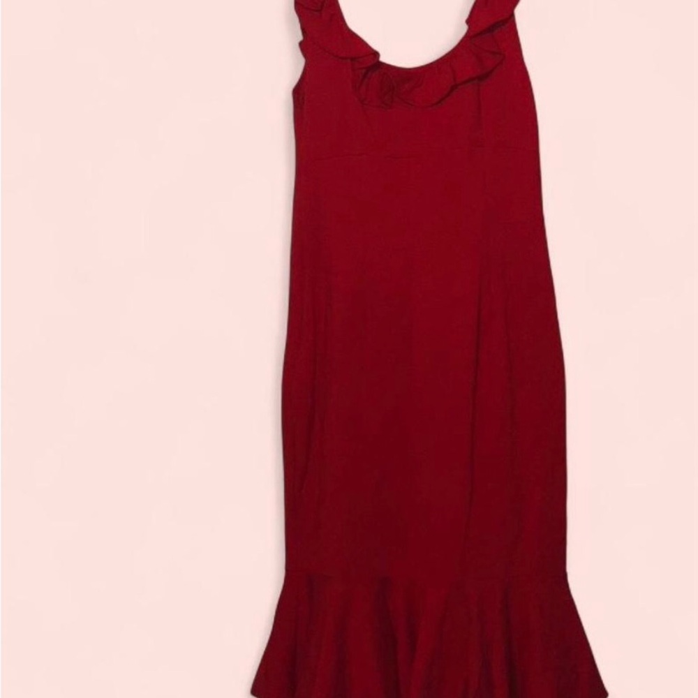 Red Ruffle Dress - Picture 5 of 8